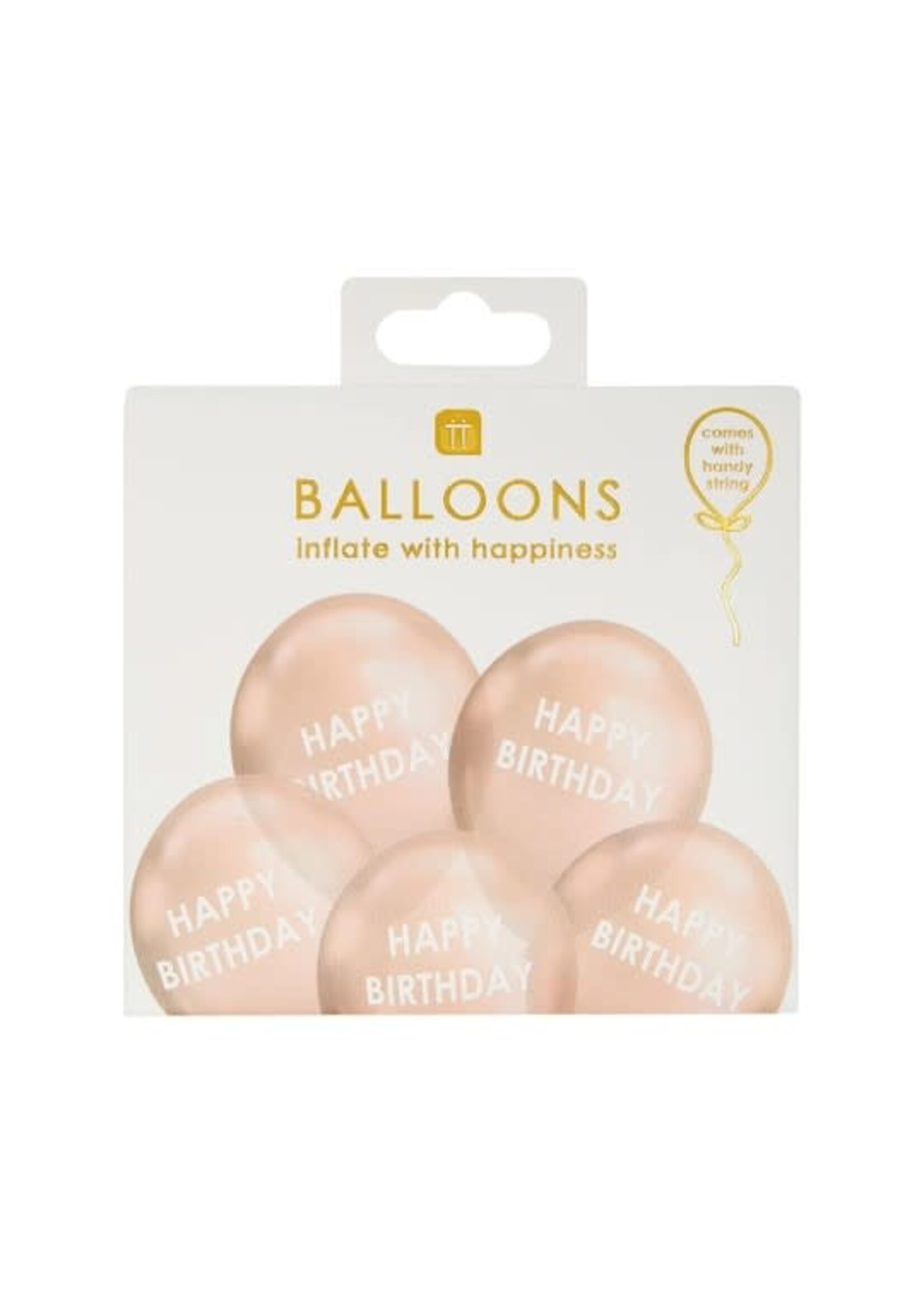 Rose Gold Happy Birthday Balloons