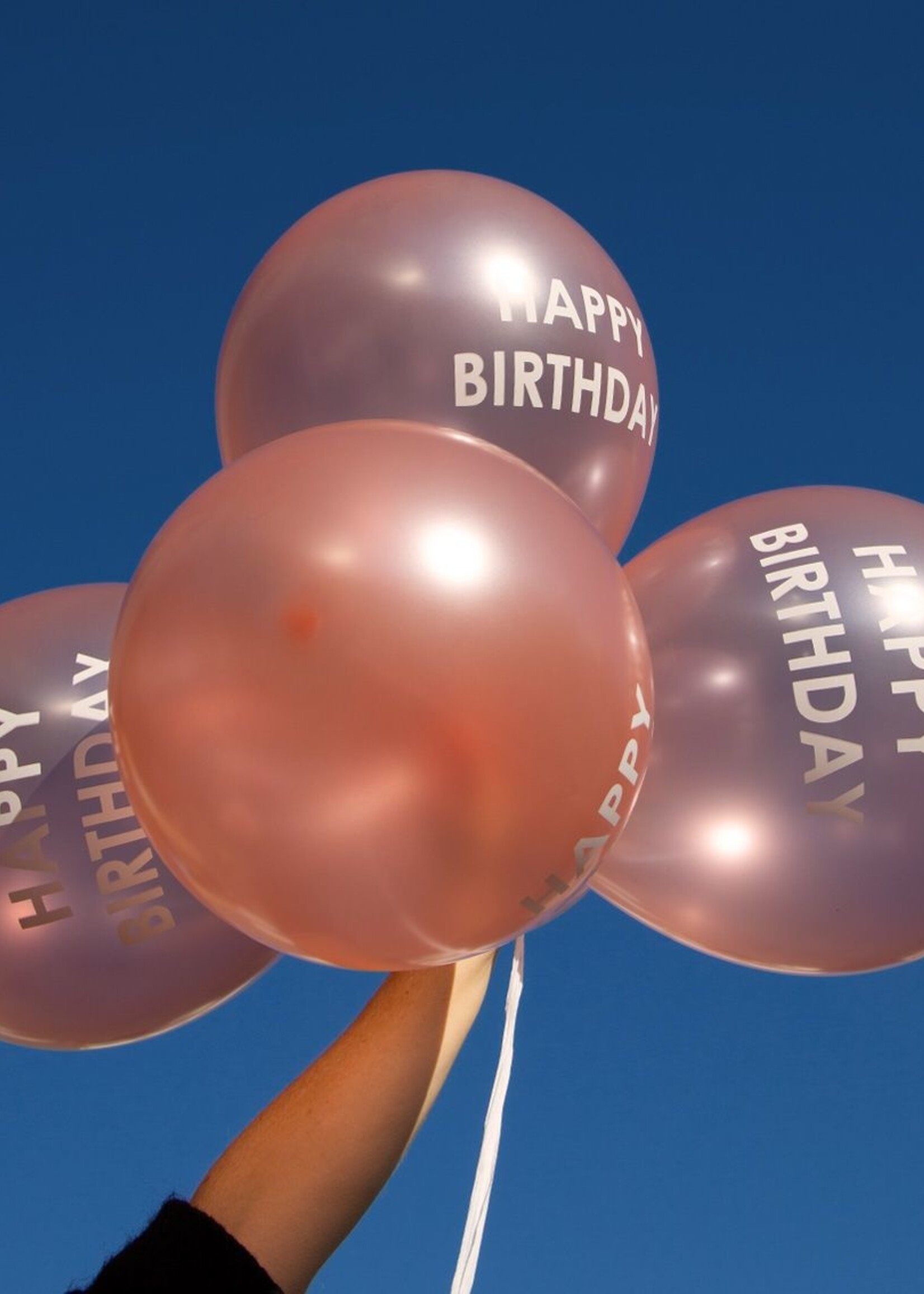 Rose Gold Happy Birthday Balloons