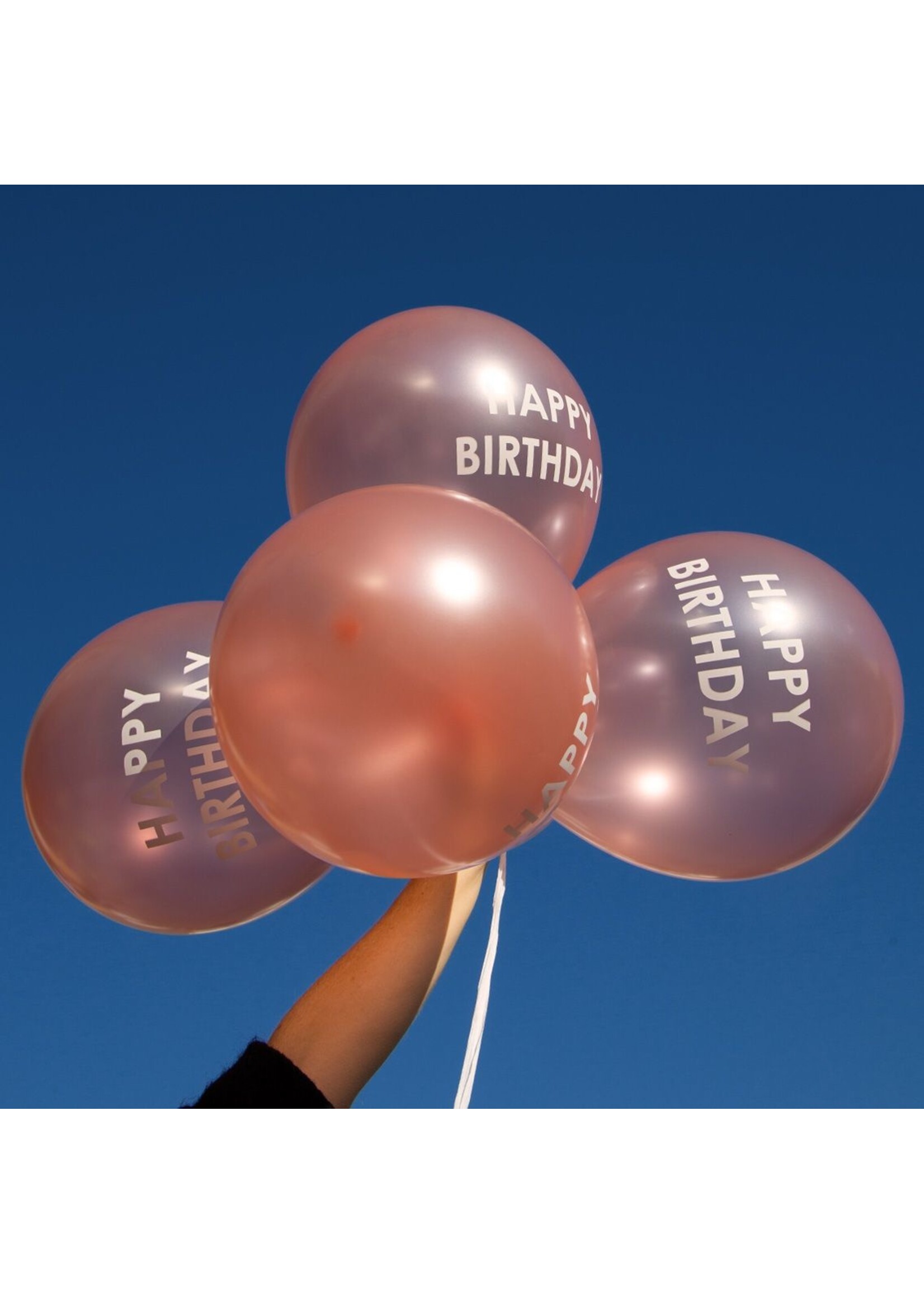 Rose Gold Happy Birthday Balloons