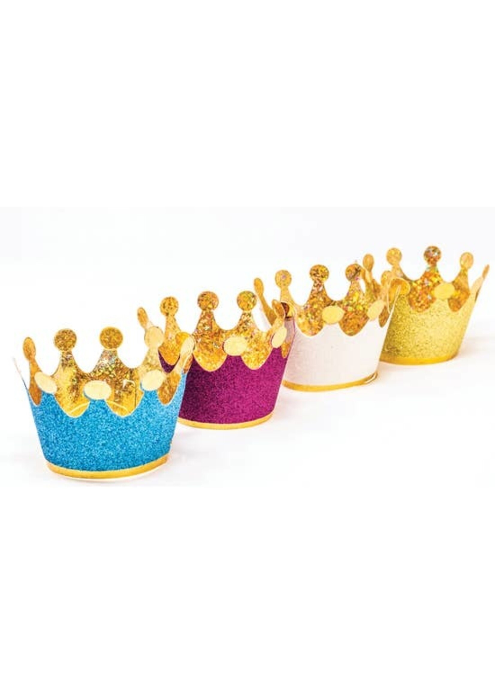 Mini Glitter Crowns 8ct