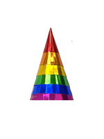 Rainbow Bling Party Hats 6ct