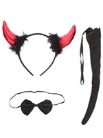 Devil Horn Headband & Tail