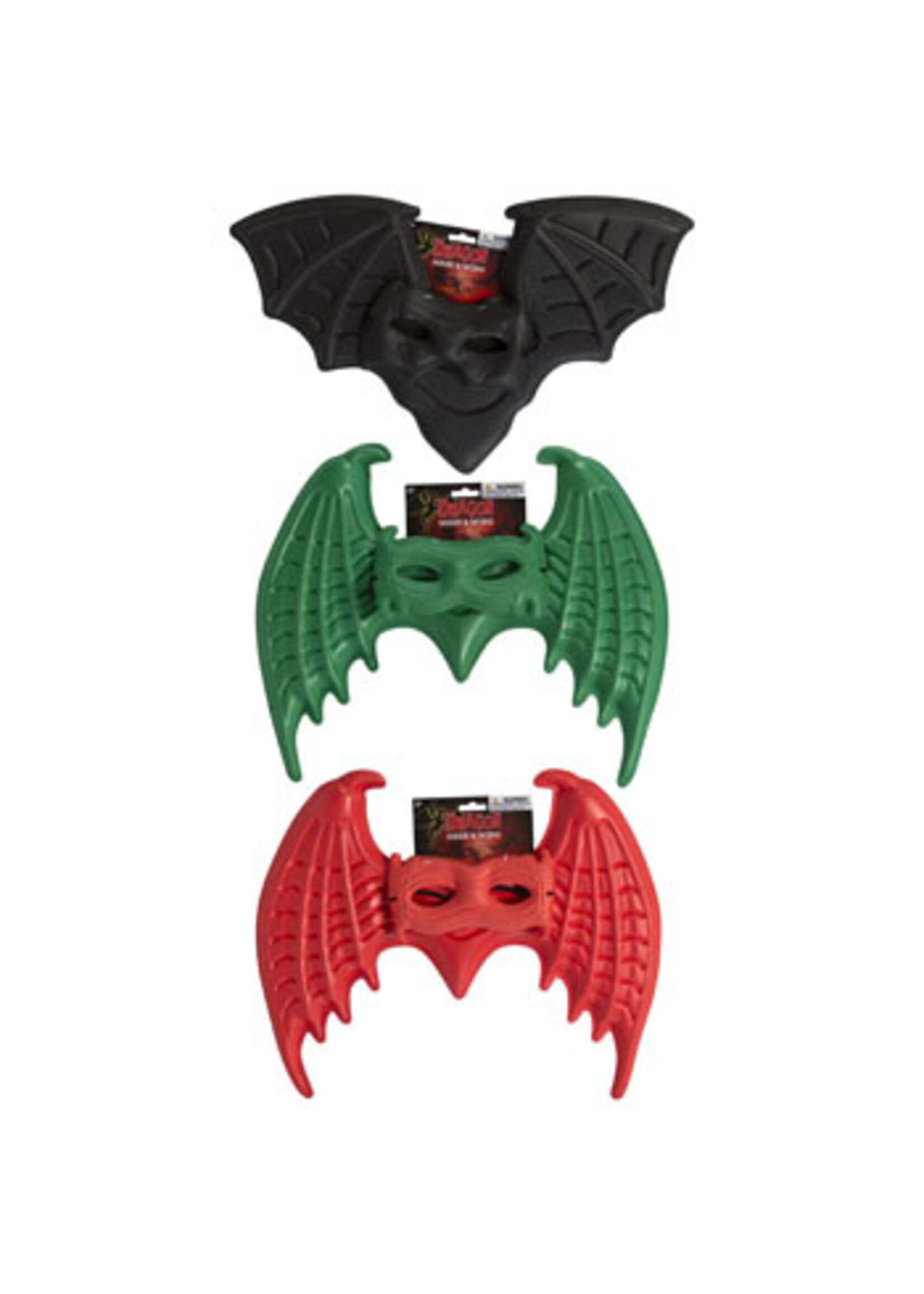 Wings Set Dragon W/mask 3ast Eva 17.5x12 & 17.25x14 Hdr Card