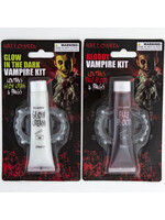 Blood Fake Red/glow Cream With Fangs 0.9oz/29ml Tube Blister