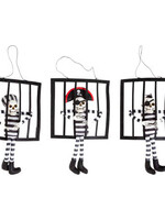 Hanging Prison Bars Skeleton 3ast Styles 10 X 15in