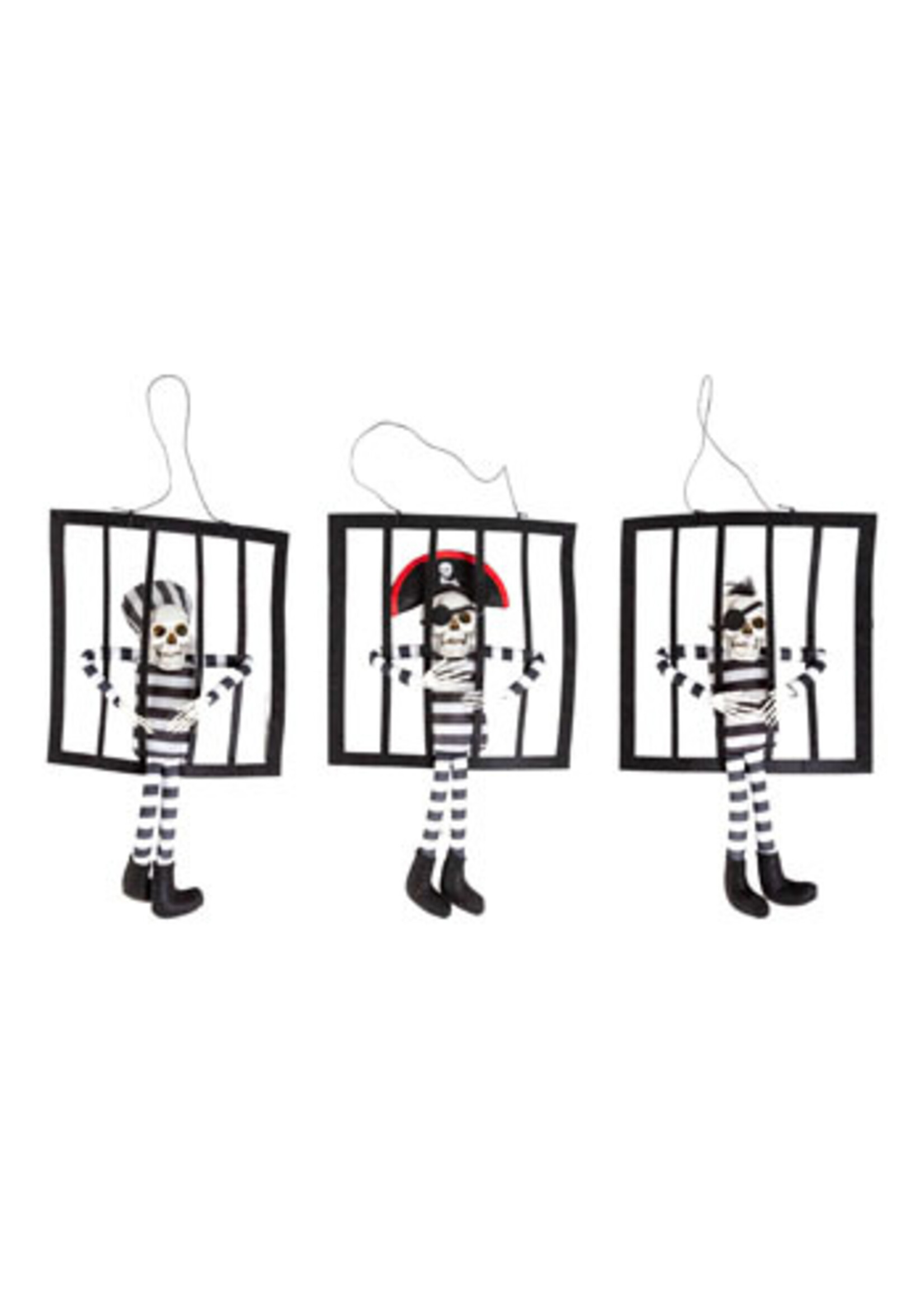 Hanging Prison Bars Skeleton 3ast Styles 10 X 15in