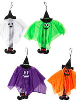 Hanging Decor 4ast Characters W/witch Hat & Legs 28in