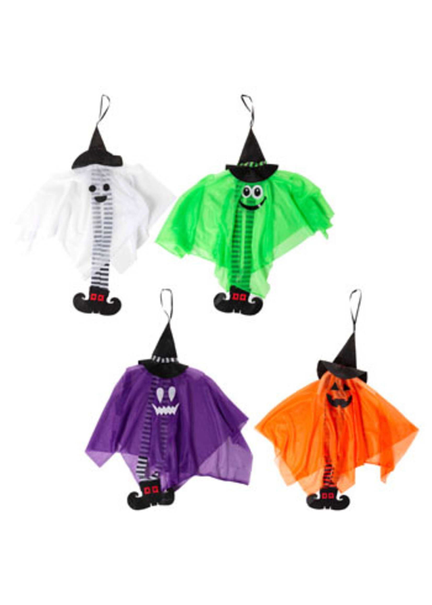 Hanging Decor 4ast Characters W/witch Hat & Legs 28in