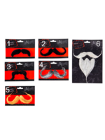 Mustache Dress-up 6ast Styles Self-adhesive