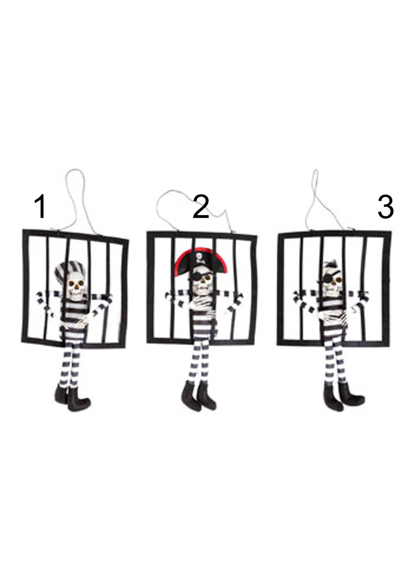 Hanging Prison Bars Skeleton 3ast Styles 10 X 15in