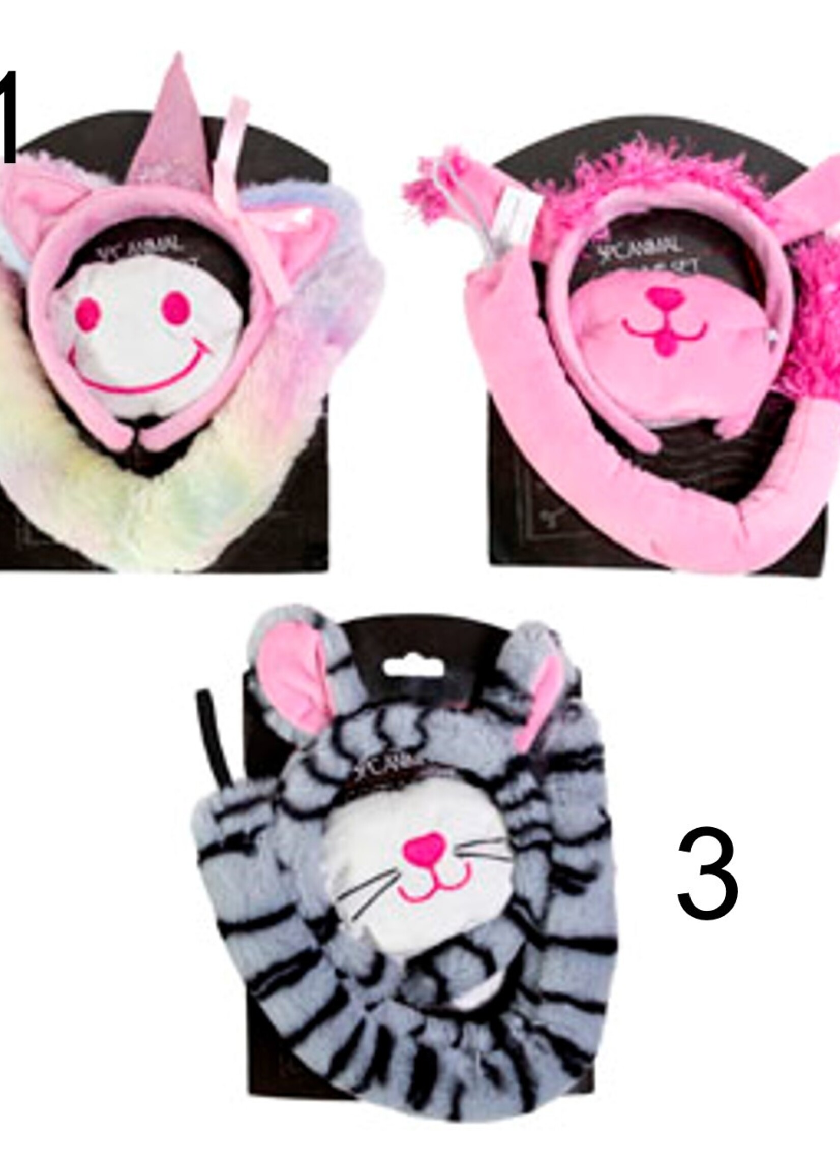 Costume Animal Set 3pc Plush Nose/headband/tail