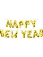 Happy New Year Balloon Streamer gld