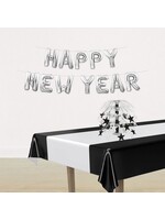 Happy New Year Balloon Streamer silver