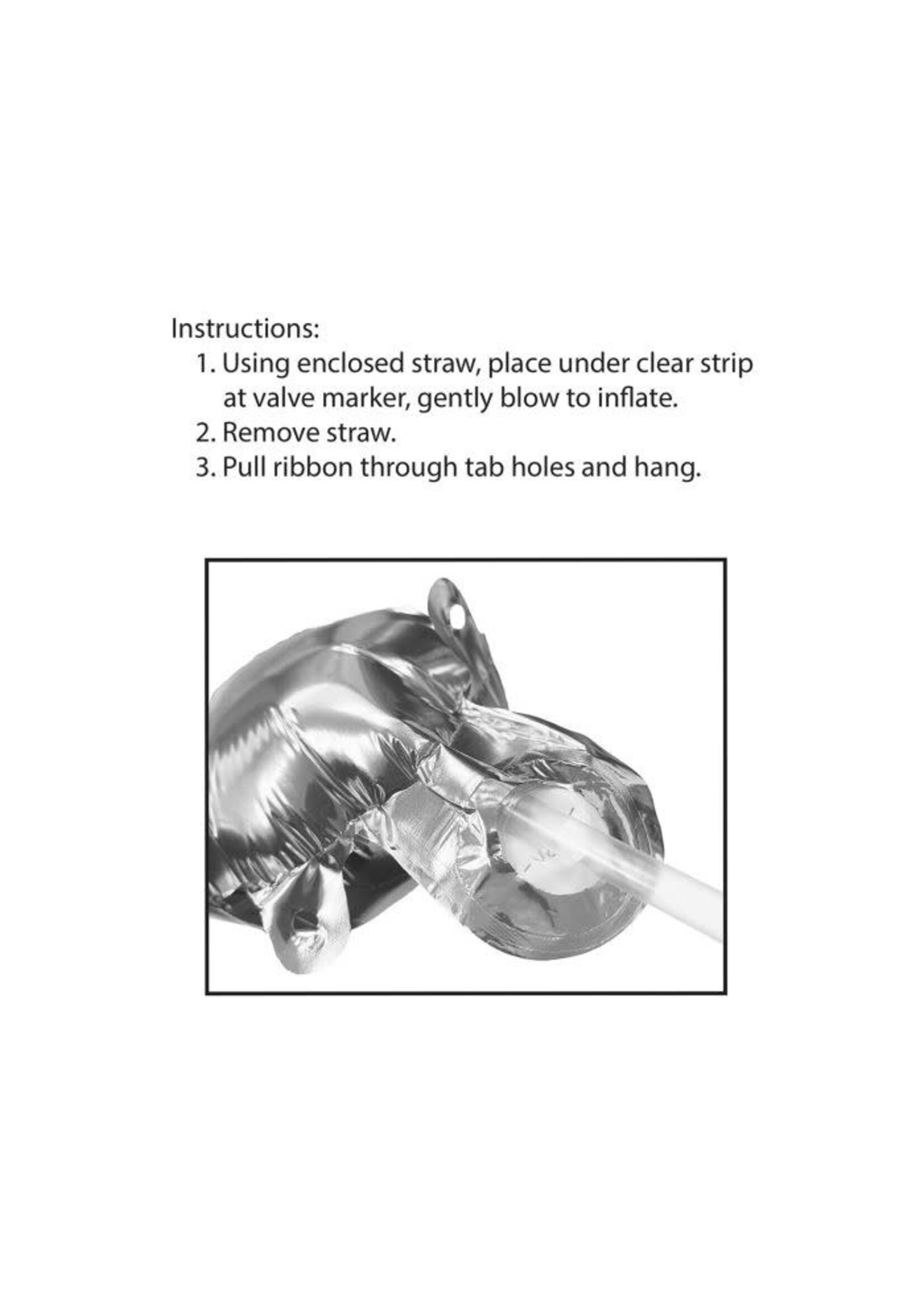 Happy New Year Balloon Streamer silver