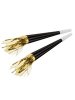 Black Foil Horns w/Gold Tassel SOLD SINGLE