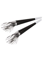Black Foil Horns w/SILVER Tassel SOLD SINGLE