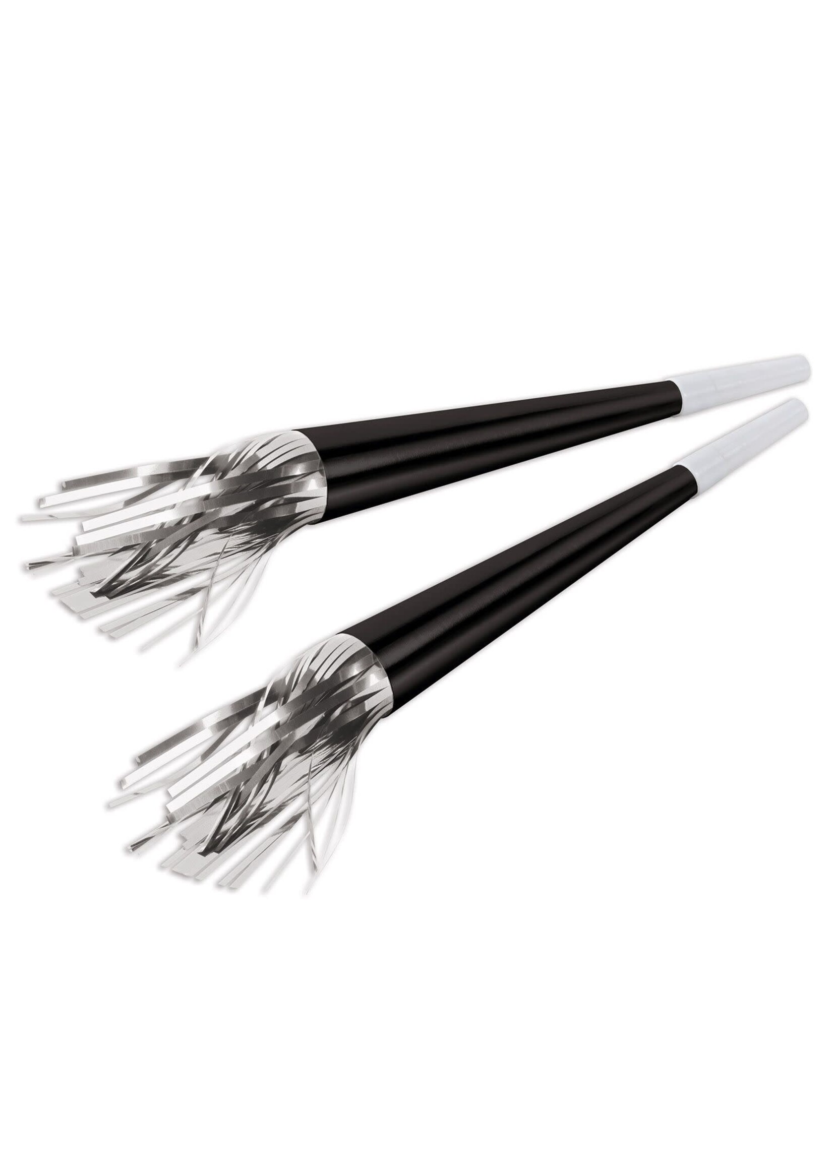 Black Foil Horns w/SILVER Tassel SOLD SINGLE