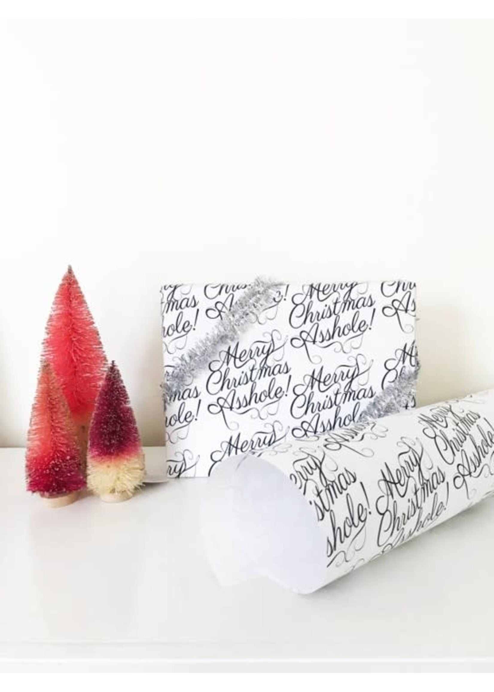 Merry Christmas Asshole Wrapping Paper Sheet
