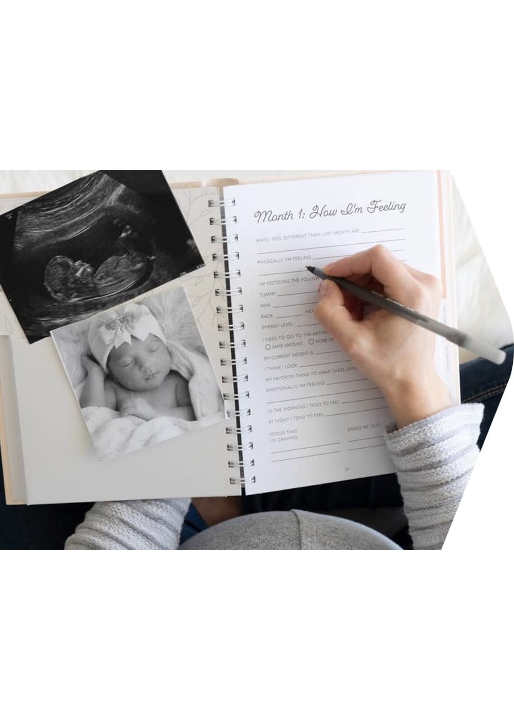 Leaves Keepsake Pregnancy Journal, Blush