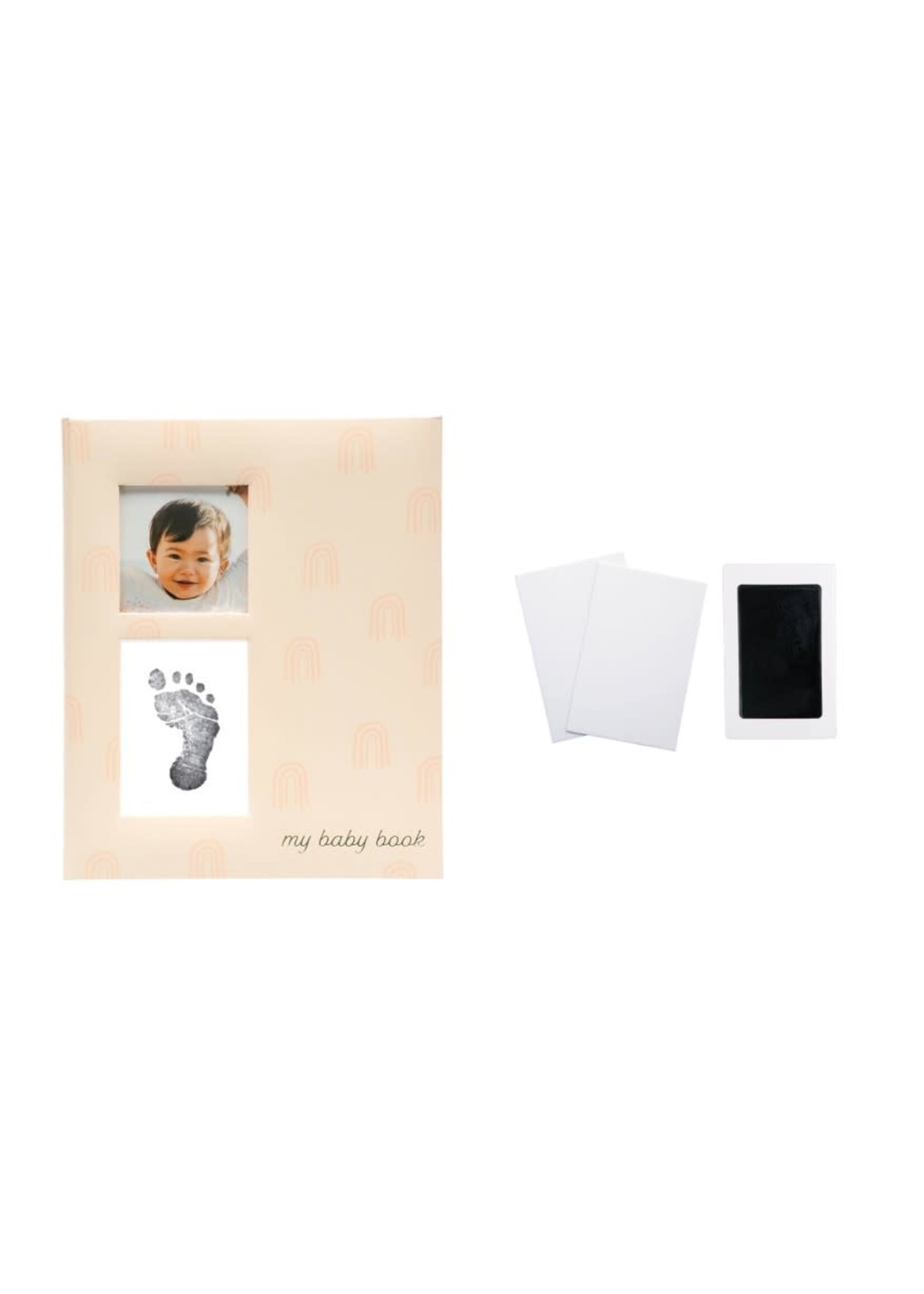 Rainbow Baby Memory Book with Clean Touch Ink Pad, Blush
