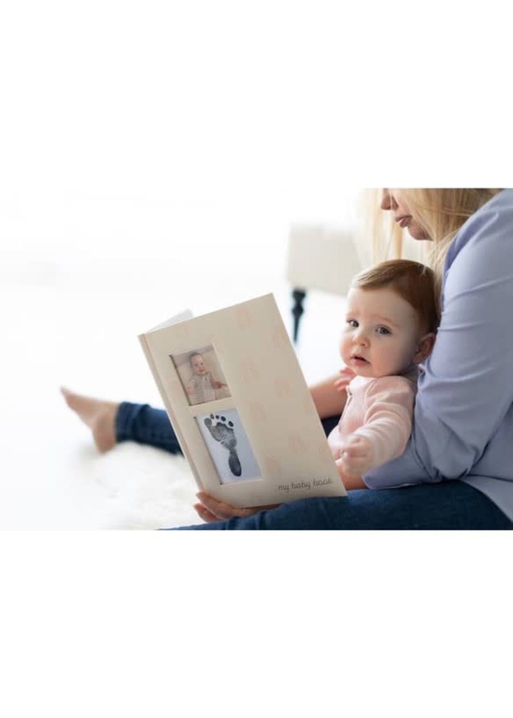 Rainbow Baby Memory Book with Clean Touch Ink Pad, Blush