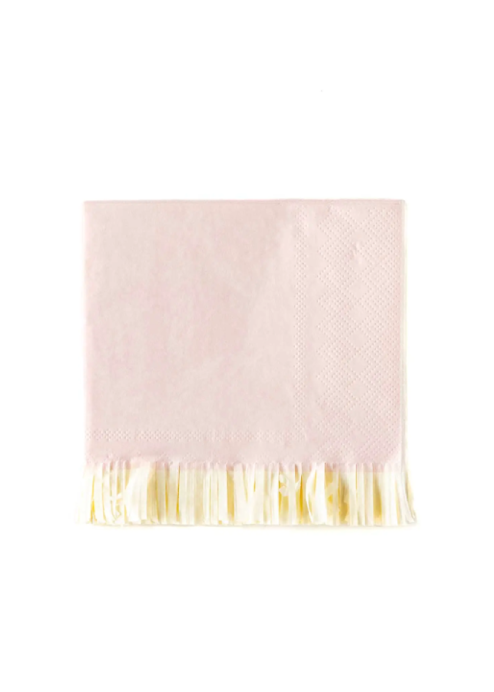 Baby Pink Fringed Cocktail Napkins 25ct