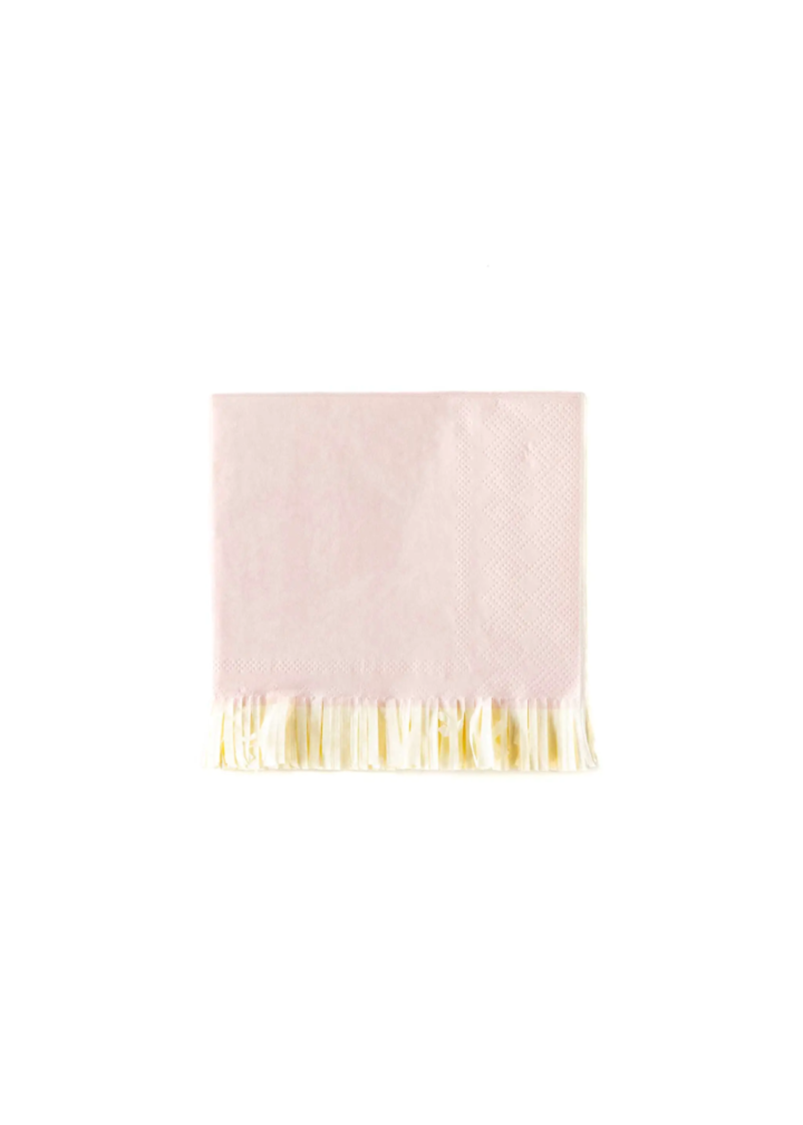 Baby Pink Fringed Cocktail Napkins 25ct