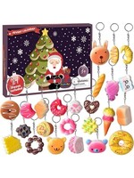 24 Pcs Adorable Keychain Christmas Advent Calendar Countdown