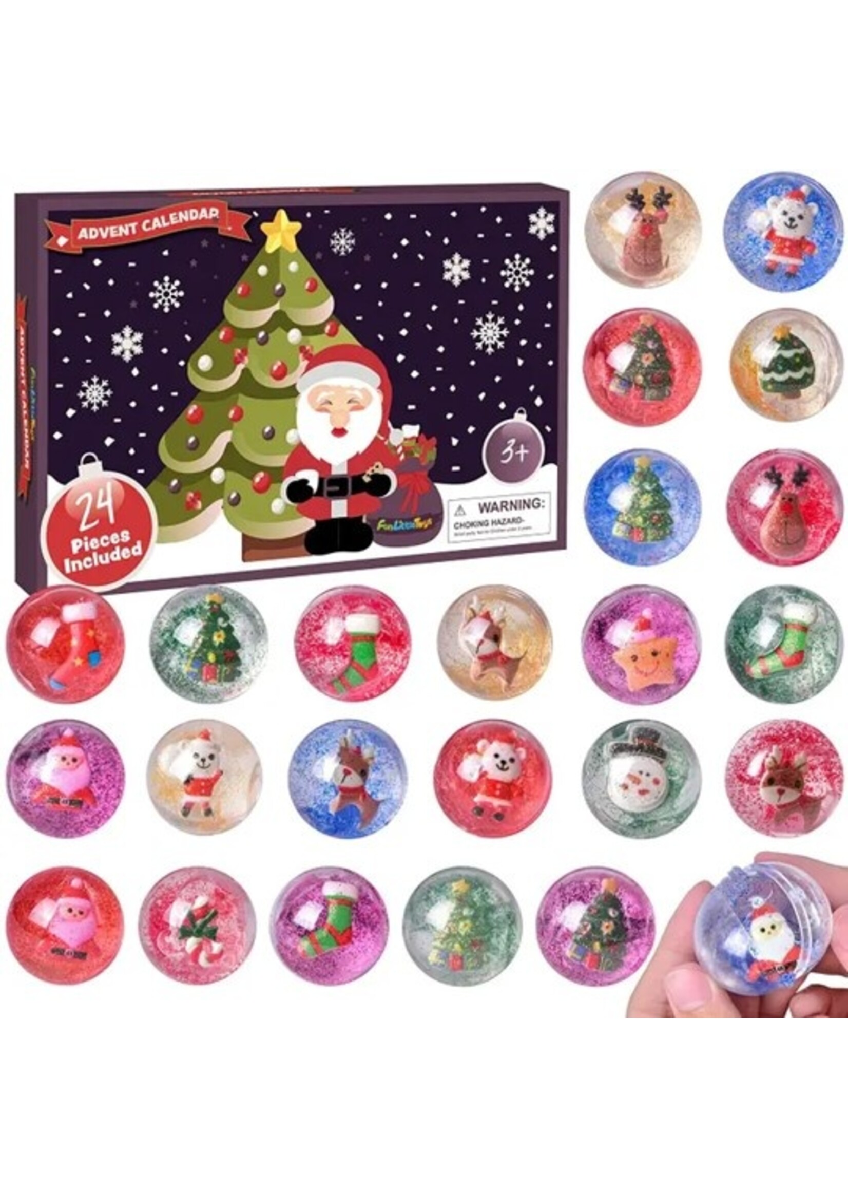 24-Pieces Slime Fidget Advent Calendar Christmas Countdown