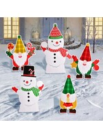 5 Pcs Christmas Yard Signs Stakes Outdoor Decorations