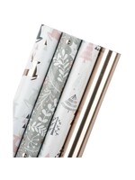 Christmas Metallic Foil Wrapping Paper - Rose Gold&Grey