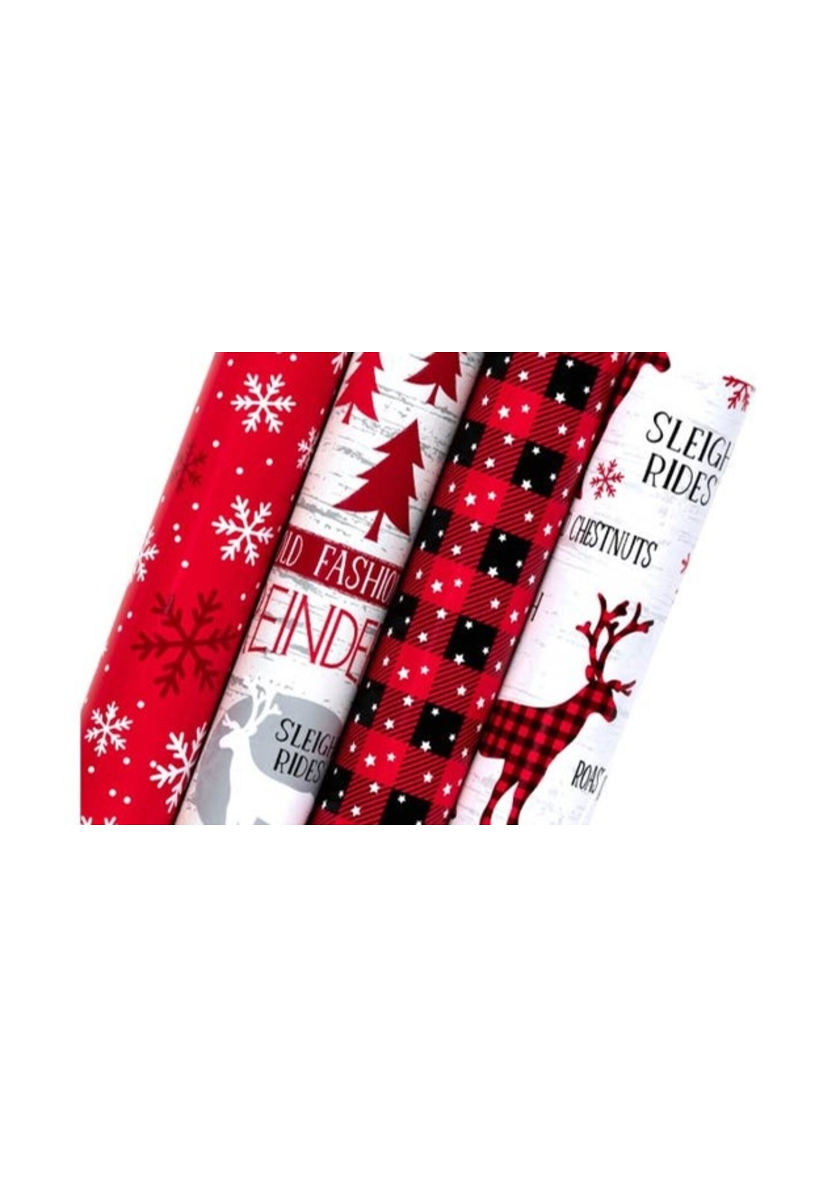 Christmas Wrapping Paper Roll Set - Red Buffalo