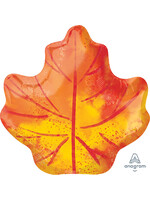 21" Fall Maple Leaf Foil Balloon