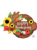 32" Jumbo Thanksgiving Wreath Balloon
