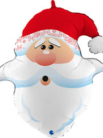 26" Curious Santa Head Foil Balloon