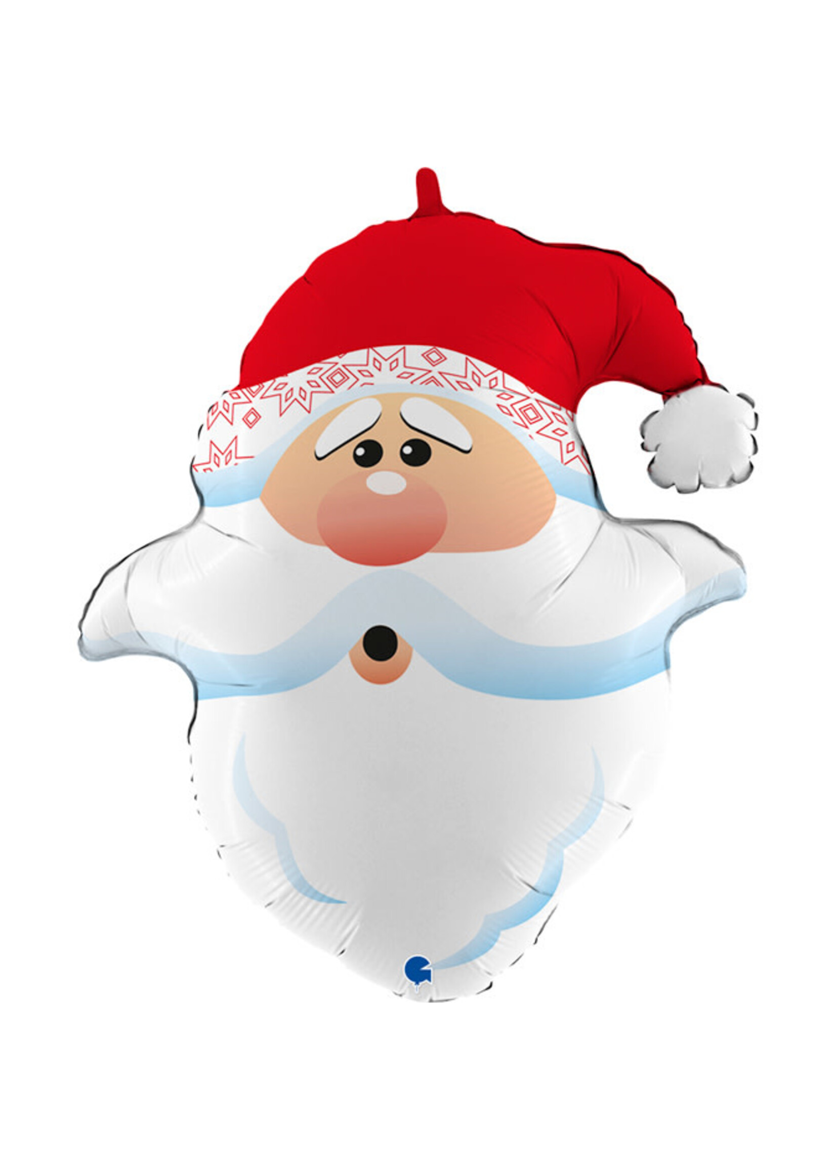 26" Curious Santa Head Foil Balloon