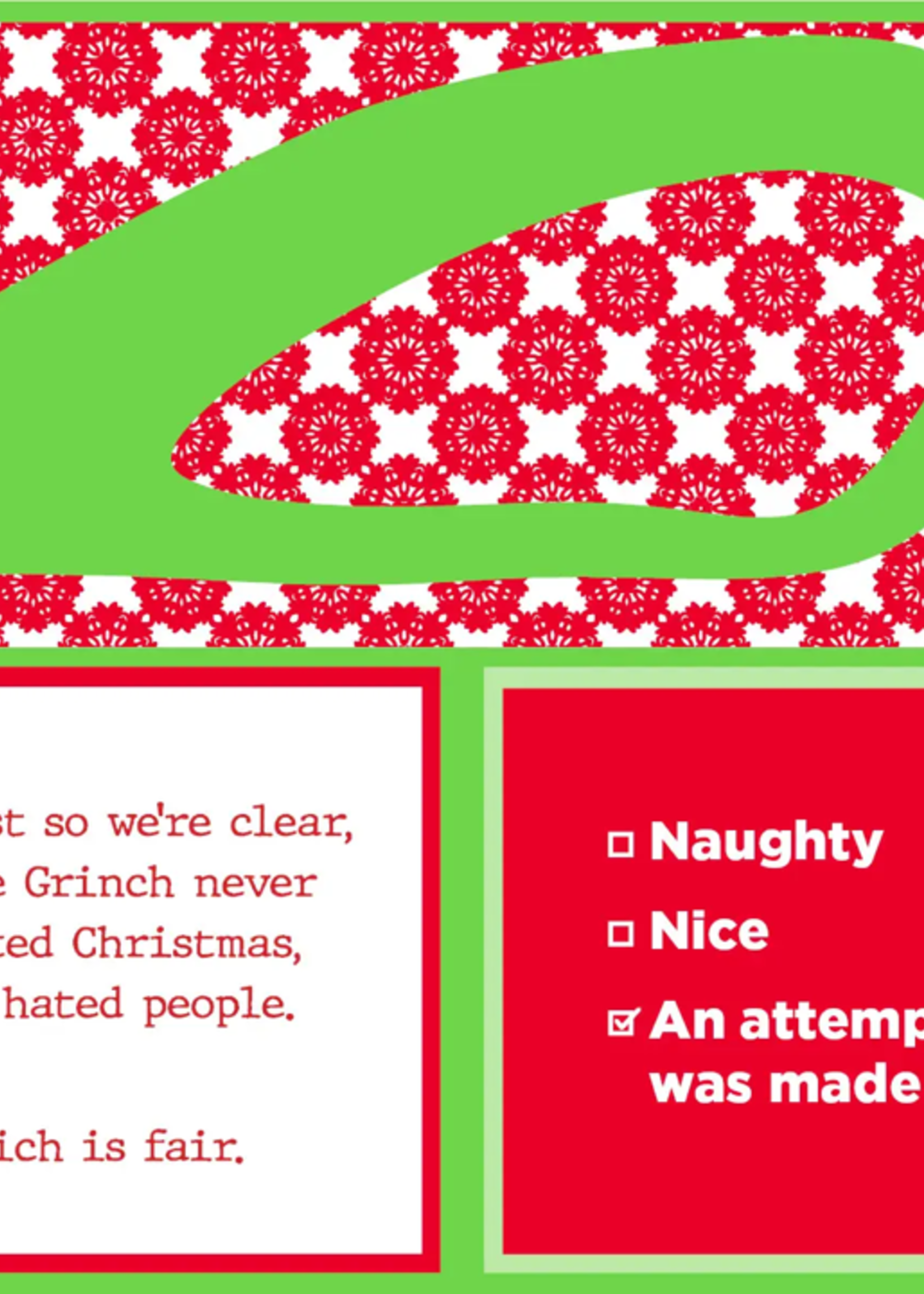 Napkin: XMAS Attempt Made/Grinch