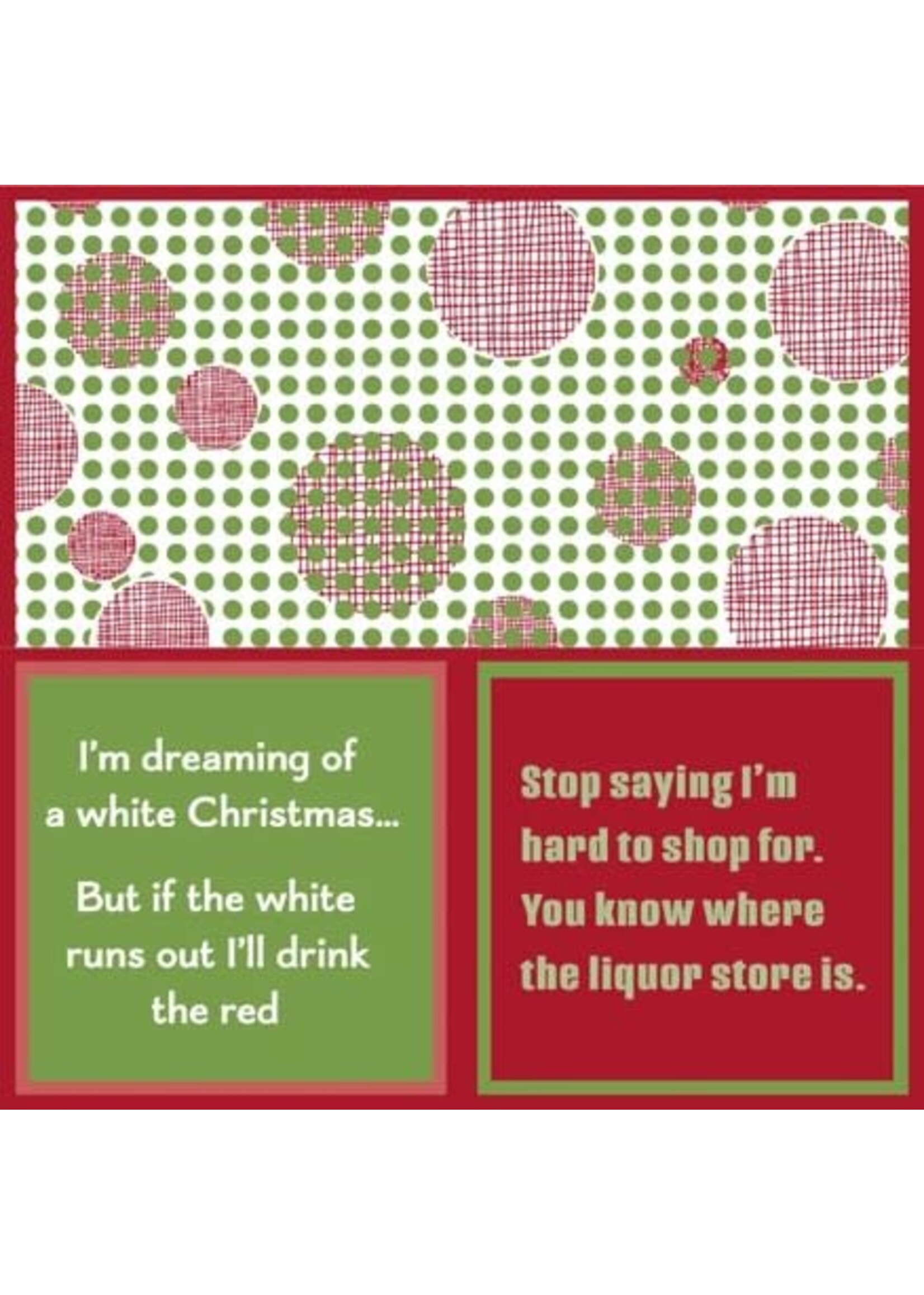 Napkin: XMAS Hard to Shop/Drink Red