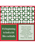 Napkin:XMAS Peace on Earth/Cocktails