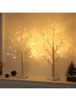 50CM Table Birch Tree 18 LED Battery Operated, Pack of 2