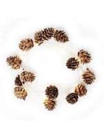 15 LED Pinecone Fairy Lights Battery Operated - Warm White