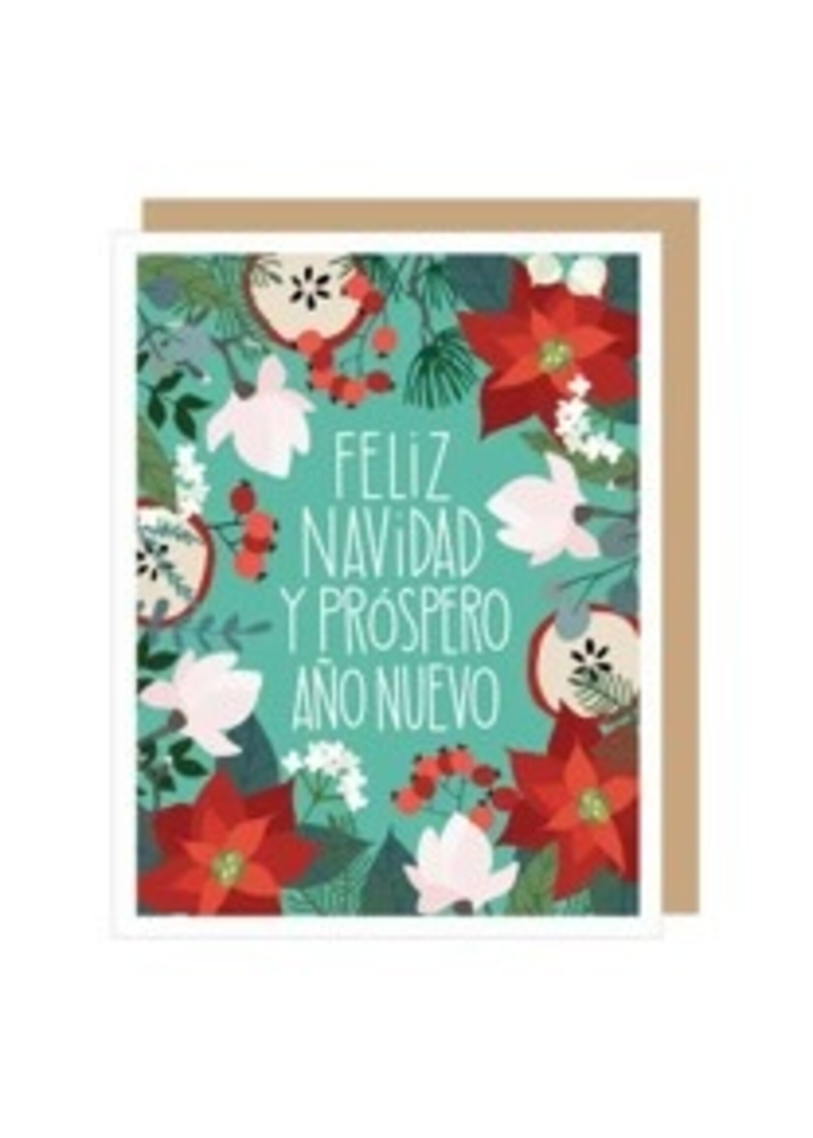 Spanish Floral Christmas Card