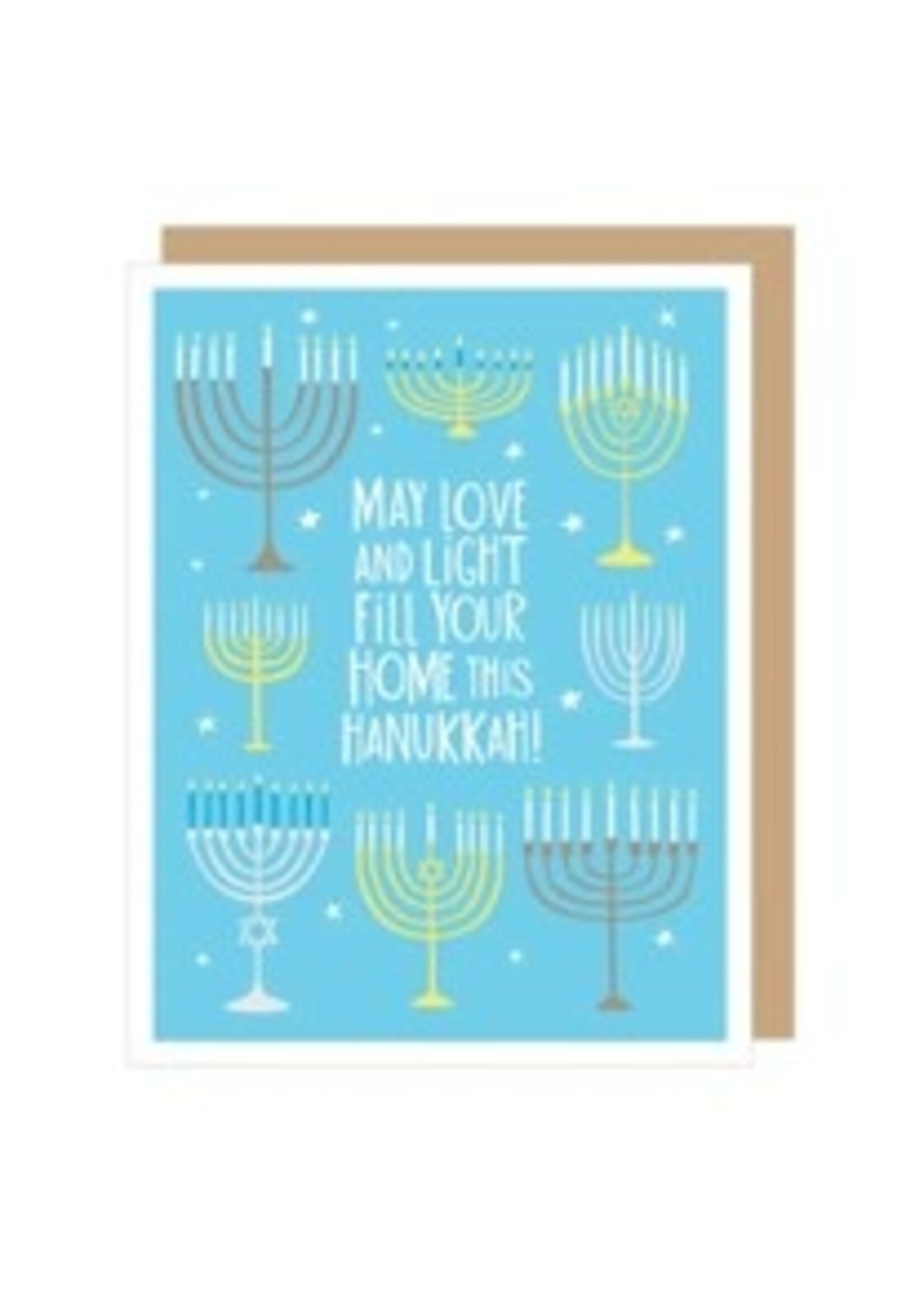 Eight Menorahs Hanukkah Card