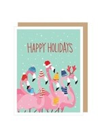 Christmas Flamingos holiday Card