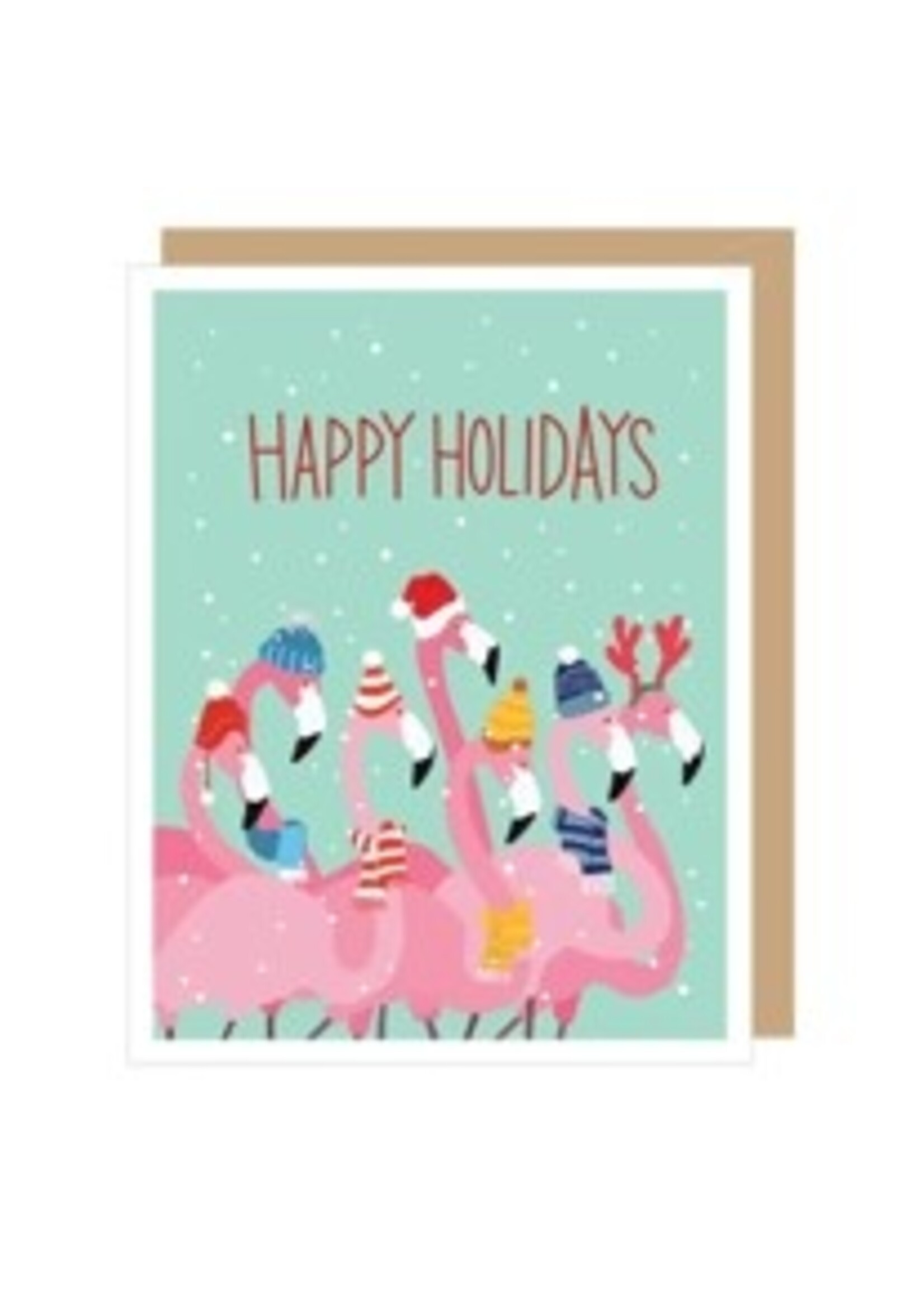 Christmas Flamingos holiday Card