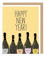 Champagne Happy New Year Holiday Card