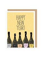 Champagne Happy New Year Holiday Card