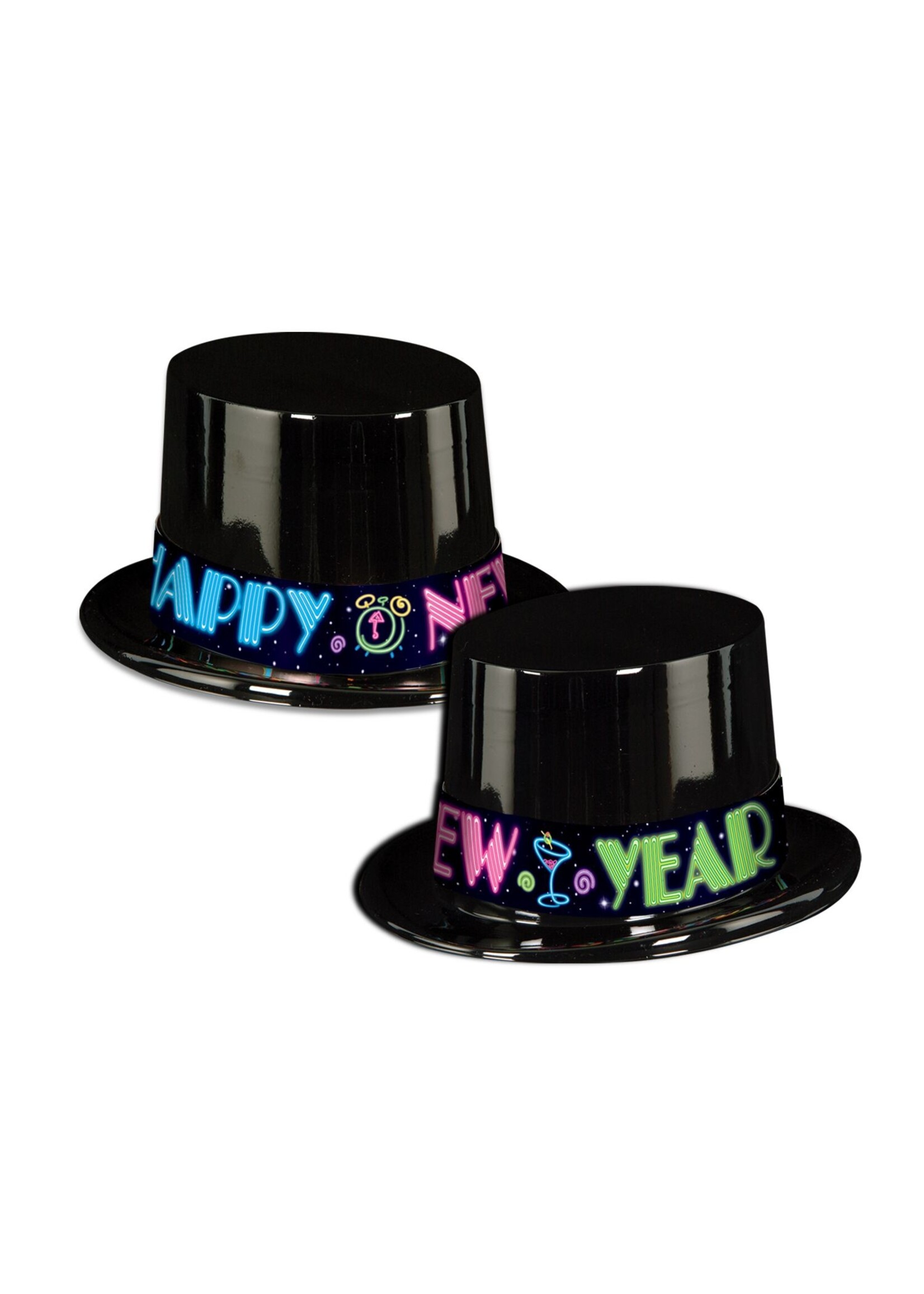 Neon Party Topper TOP HAT SOLD SINGLE new year
