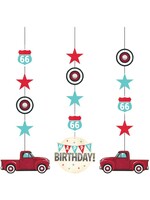 HANGING DECO 3CT VINTAGE RED TRUCK