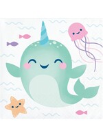 NAPKINS 16CT NARWHAL PARTY